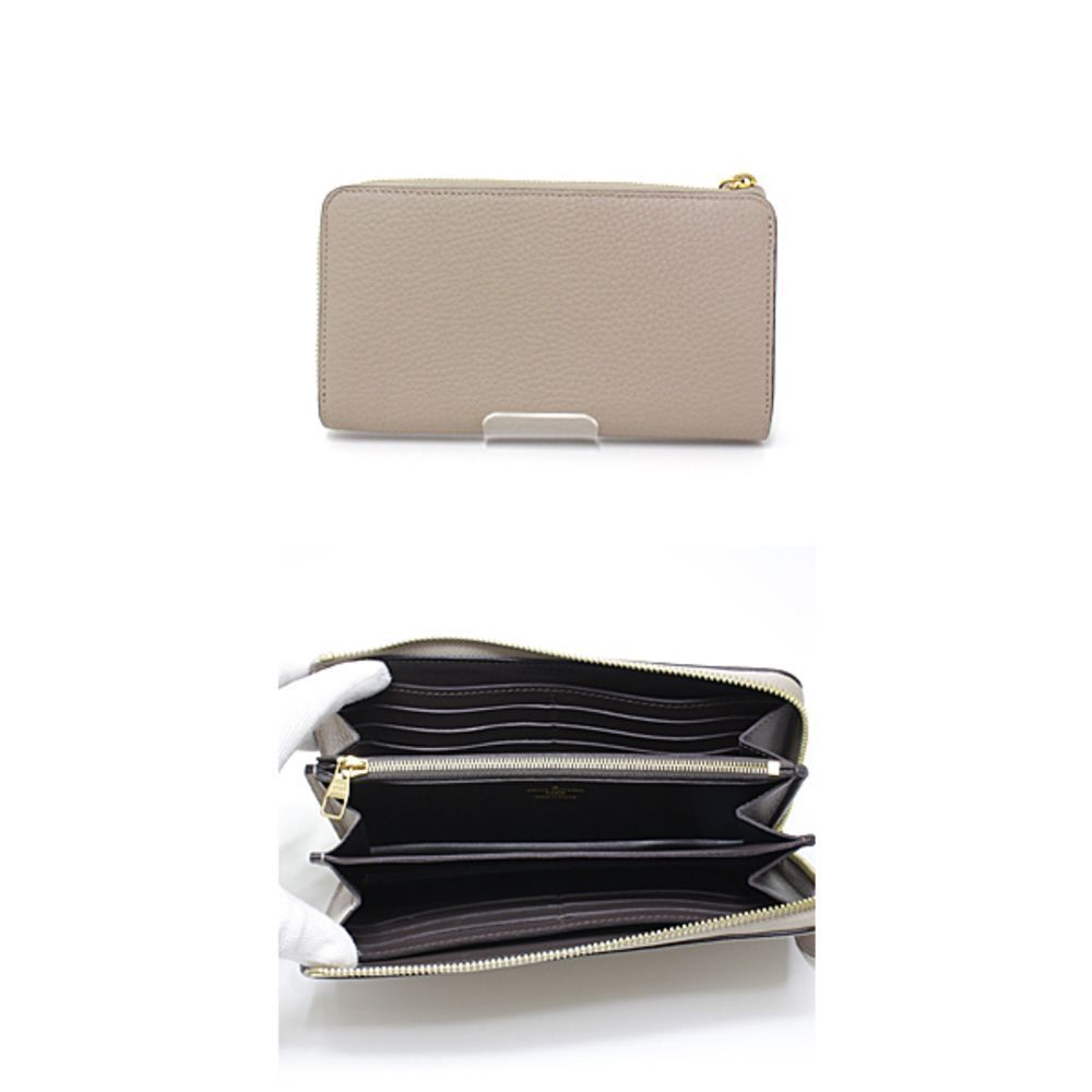 Portefeuille Comet Taurillon Leather Beige Gold Long Wallet - Picture 2 of 3